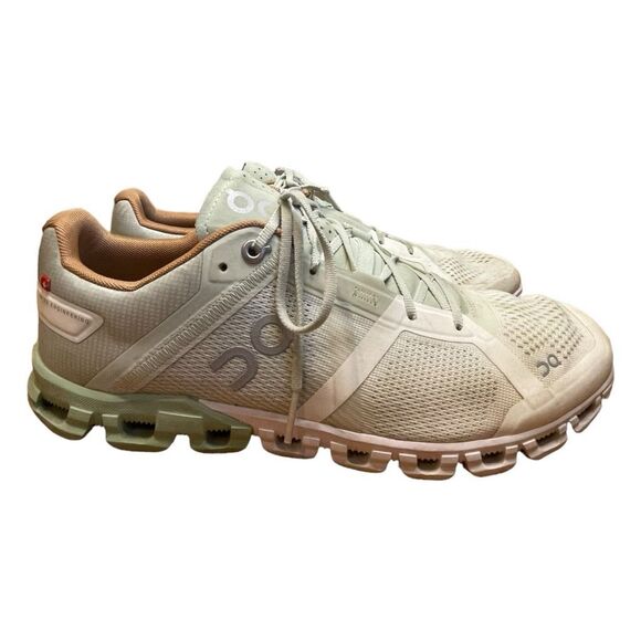On Running Cloudflow Road Running Shoe Aloe Green Mesh Upper Athletic Sneaker 9. - Picture 2 of 12